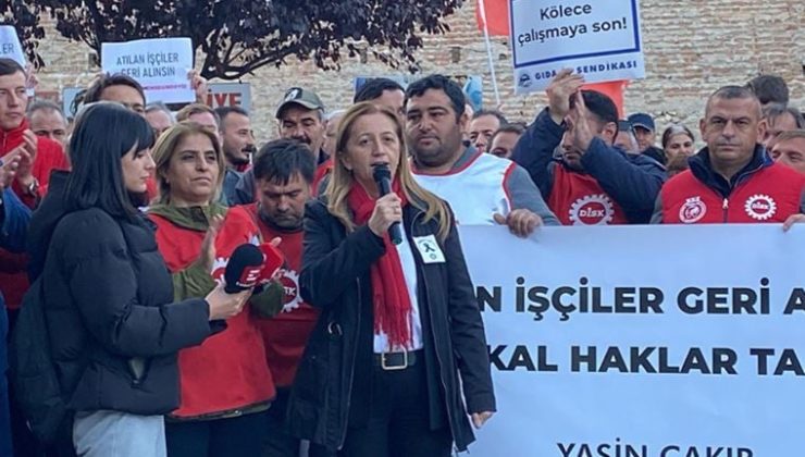 DİSK Genel Lideri Çerkezoğlu’ndan Eskişehir’de işten atılan personellere takviye