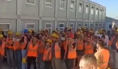 İzmir Kent Hastanesi inşaatında ‘zorunlu fazla mesai’ protestosu