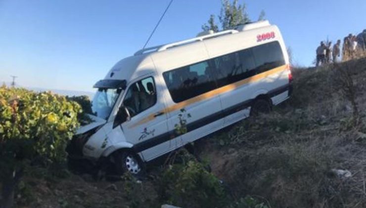 Öğrenci servisi üzüm bağına uçtu: 5’i öğrenci 6 yaralı