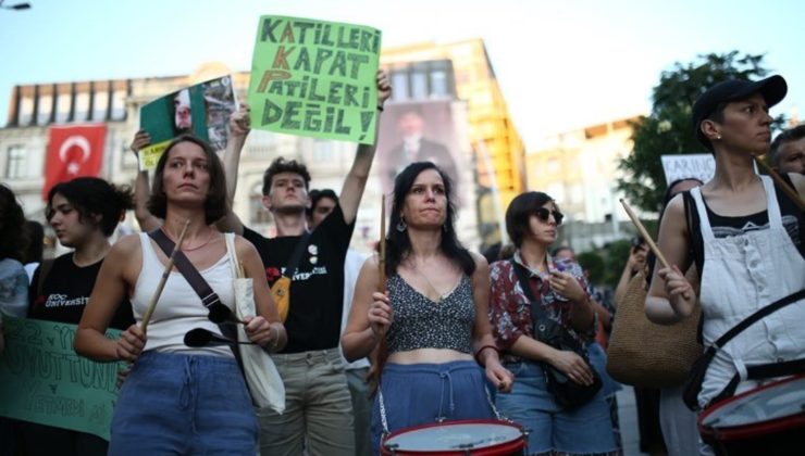 Şişhane’de ‘katliam yasası’ protestosu: ‘Vazgeçmiyoruz’